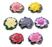 7pcs Artificial Floating Foam Lotus Flowers Pond Plants Lotus Lilies for Wedding Aquariums Decoration-r