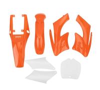 7PCS Black Plastic Fairing Body Cover Kit - Fit for Apollo Orion Dirt Bike Chinese 2 Stroke 47cc 49cc - Shockproof Motorcycle Mudguard Replacement (Naranja)