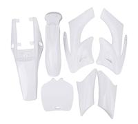 7PCS Black Plastic Fairing Body Cover Kit - Fit for Apollo Orion Dirt Bike Chinese 2 Stroke 47cc 49cc - Shockproof Motorcycle Mudguard Replacement (Blanca)