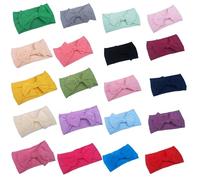 7pcs Bowknot Elastic Headbands Delicate Hair Bands, Elastic Hair Bands for Boy Girl, Adorable Daily Headwear (20 Pieces)