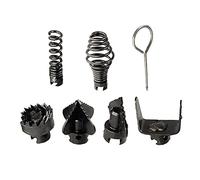 7pcs de 16 mm Manganese Drain Máquina Combinación Combinación Cabeza de cabezal Cabeza de cabezal Profesional Kit de herramientas de dragado de tuberías para mantenimiento de