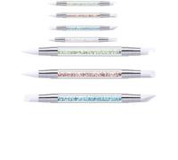 7pcs Pinceles de Silicona de Doble Cabeza Nail,Nail Art Pintura Dibujo Línea Herramienta