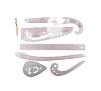 7pcs/set Ruler Tailor Measuring Kit Clear Sewing Drawing Ruler Yardstick Sleeve Arm French Curve Set