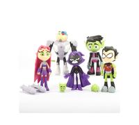 7pcs/set Teen Titans Go Robin Cyborg Beast Boy Raven Figura de AcciÃ³n Juguete Kid Gift