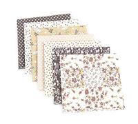 7Pcs Set Tela de algodón con diseños variados flores estampadas para patchwork DIY costura colcha bolsas pequeñas hechas a mano fundas almohada manteles sábanas diversión