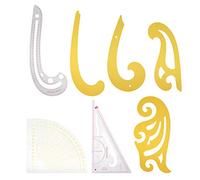 7Pcs Sewing Rulers Kit French Curve Drafting Template High Precision Measuring Scale for Clothing Design Tailoring Pattern Making PVC Plastic Rulers Set