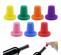 7pcs Tapón De Silicona Reutilizable Para Botellas De Vino De 7 Colores,Tapones Siliconapara Diámetro De 1,8 Cm a 2,2 Cm,diámetro Interior De La Boca De La Botella,tapones Para Botellas De Vino