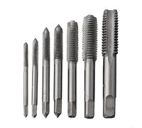 7Pics - Juego de grifos de rosca de tornillo rectos rectos HSS métricos para mano derecha para M5 M6 M8 M10, apto para acero inoxidable y acero ordinario