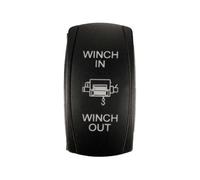 7pin Laser Momentary Rocker Switch Winch In Winch Out 12v On-off-on Led Light Green