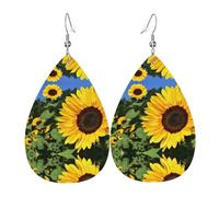 7qwpvc-500-772152fce0eb9ca91e3d5224255a2 Los aretes de cuero en forma de gota para mujer son adecuados para fiestas, fiestas de vacaciones y regalos., talla única