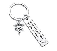 7RVZM Llavero para el día de la enfermera, llavero de cumpleaños de enfermera, llavero de agradecimiento de enfermería, regalo de supervisor de enfermería, Llavero de enfermera Preceptor, Estandar