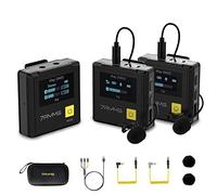 7RYMS Micrófono Lavalier inalámbrico, iRay DW20 2.4G Micrófono de Solapa inalámbrico de Doble Canal para cámara, teléfono Inteligente, videocámara, Tiktok, Youtube, IG, transmisión en Vivo, Vlogging