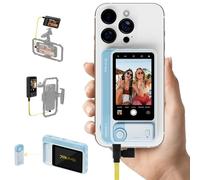 7RYMS Qshot V2 3.1" Monitor para Selfies con Cable para iPhone y Android - Salida 4K/60fps, Control Remoto, Brillo de 450 nits, Orificio para Tornillo de 1/4", Alimentación USB-C para Vlogs- Azul
