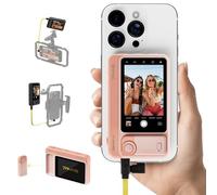 7RYMS Qshot V2 3.1" Monitor para Selfies con Cable para iPhone y Android - Salida 4K/60fps, Control Remoto, Brillo de 450 nits, Orificio para Tornillo de 1/4", Alimentación USB-C para Vlogs - Rosa