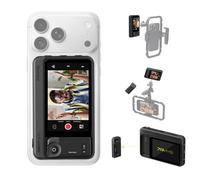 7RYMS Qshot V2 Pro Monitor Selfie de 3.1" para iPhone y Android - Modos con Cable/Inalámbrico, Salida 4K/60 fps, Banda Dual 2.4G/5G, Alcance de 50m, para Vlogs y Streaming en Vivo - Negro