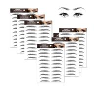 7Sheets/77Pairs 4D Hair-Like Eyebrow Tattoo Stickers Waterproof Natural Fake Eyebrow Stickers, Long Lasting Eyebrow Grooming Shaping Perfect for Women and Girls (Eyebrow-B)