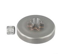 7T - Piñón de cadena de tambor con rodamiento de agujas para 340 345 350 445 445E 450 450E, para Jonsered 2145 2150 y PM5000, acero gris