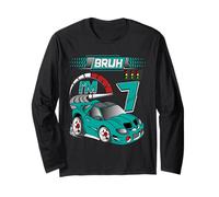 7th Birthday Bruh Racing Car Party Outfit 7 Year Old Boys Manga Larga