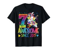 7th Birthday Unicorn Outfit for 7 Year Old Girls Since 2019 Camiseta