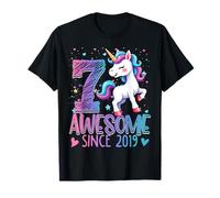7th Birthday Unicorn Outfit for 7 Year Old Girls Since 2019 Camiseta