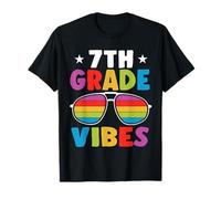 7th Grade Back To School Sunglasses Vibes Retro First Day Camiseta