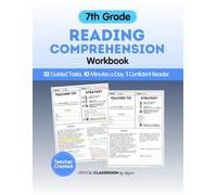 7th Grade Reading Comprehension Workbook: 32 Short Passages with Test-Style Questions for STAAR Test Prep and Summer Practice:: Includes 32 Guided ... Summer learning, & At-Home Reading Practice