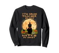 7th Grade Teacher by Day Witch by Night Halloween Costume Sudadera