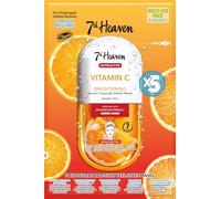 7th Heaven Nutriactive - Juego de 5 mascarillas faciales iluminadoras con aminoácidos, con suero de vitamina C, juego de cuidado de la piel vegano, mascarillas 7th Heaven auténticas