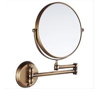 7Trees Espejo de Maquillaje Plegable Retro de 8 Pulgadas para baño, Espejo telescópico de Belleza (latón Antiguo)