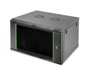 7U wall mounting cabinet 389x600x600 mm, color black (RAL 9005)