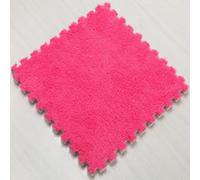 7UIYgtyO LNNNW Plush Piezas Alfombra Puzzle Alfombra Cuadrada entrelazada de 9 Piezas, Alfombra de Felpa de Espuma Suave y esponjosa, Alfombra de Rompecabezas for Dormitorio, Sala de Yoga(Rose Red)