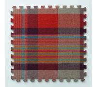 7UIYgtyO LNNNW Plush Piezas Alfombra Puzzle Alfombra de Espuma Suave de 30 uds, Estera de Tierra de retales de algodón y Lino, Estera de Tierra de retales Cuadrados entrelazados(Red 1)