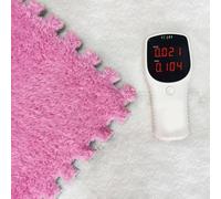 7UIYgtyO LNNNW Plush Piezas Alfombra Puzzle Baldosas de Espuma entrelazadas de Felpa, 24 Piezas, esteras de Rompecabezas, Alfombra de Espuma for Gimnasio en casa, área de Juegos for Gatear(Pink)