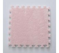 7UIYgtyO LNNNW Plush Piezas Alfombra Puzzle Cojín Cuadrado de Espuma de Felpa for Suelo, cojín de Suelo Cuadrado Entrelazado Lavable, Alfombra de retales de Espuma Antideslizante(Light Pink,18pcs)