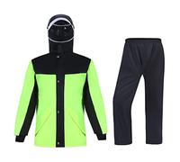 7VSTOHS Hombres Impermeable Unisexo Impermeable Motocicleta Ciclismo Chaquetas con Capucha A Prueba de Viento Ropa Impermeable