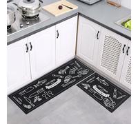 7VSTOHS Juego de 2 Alfombras de Cocina Antideslizantes, Alfombras Modernas Lavables para Pasillo, Comedor y Entrada, 40x60cm + 40x120cm