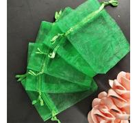 7x9 9x12 10x15 13x18cm 50 Piezas Bolsa de joyería Regalo de boda Organza Bolsa de joyería Embalaje de exhibición Bolsas de joyería 5Z-Verde hierba-17x23 cm-otro
