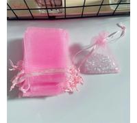 7x9 9x12 10x15 13x18cm 50 Piezas Bolsa de joyería Regalo de boda Organza Bolsa de joyería Embalaje de exhibición Bolsas de joyería 5Z-rosa-10x15 cm-otro
