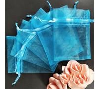 7x9 9x12 10x15 13x18cm 50 Piezas Bolsa de joyería Regalo de boda Organza Bolsa de joyería Exhibición Embalaje Bolsas de joyería 5Z-lago azul-7x9 cm-otros