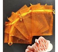 7x9 9x12 10x15 13x18cm 50 Piezas Bolsa de joyería Regalo de boda Organza Bolsa de joyería Exhibición Embalaje Bolsas de joyería 5Z-naranja-17x23 cm-otro