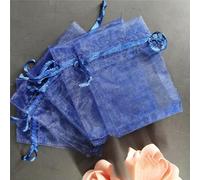 7x9 9x12 10x15 13x18cm 50 Piezas Bolsa de joyería Regalo de boda Organza Bolsa de joyería Exhibición Embalaje Bolsas de joyería 5Z-azul marino-10x15 cm-otros