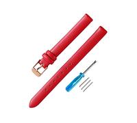 8/10/12/14/16/18/20/22mm correa de reloj de cuero de vaca de grano completo colorida resistente al agua correa de reloj amigable con la piel para reloj de cuarzo, 10mm