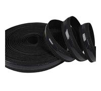 8/10/12/15/20mm Elastic Band Transparent Silicone Non-slip Underwear Belt Rubber Stretch Ribbon Clothes Sewing Accessory(Black,6Yard,20mm)