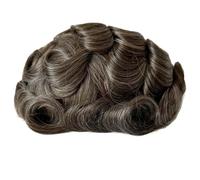 8×10 inch Men Human Hair Toupee,Thin Skin Mens Invisible Hairline Hairpieces for Man, Replacement Wigs Suave y Transpirable(640#)