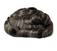 8×10 inch Men Human Hair Toupee,Thin Skin Mens Invisible Hairline Hairpieces for Man, Replacement Wigs Suave y Transpirable(540#)