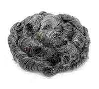 8×10 inch Men Human Hair Toupee,Thin Skin Mens Invisible Hairline Hairpieces for Man, Replacement Wigs Suave y Transpirable(1B65#)