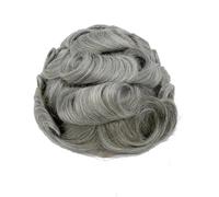 8×10 inch Men Human Hair Toupee,Thin Skin Mens Invisible Hairline Hairpieces for Man, Replacement Wigs Suave y Transpirable(1B80#)