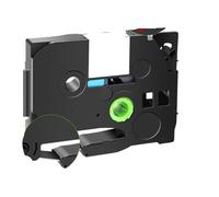 8/10 unidades de cinta laminada negra sobre blanca 12 mm TZ 231, 241, 251, 211, 631, 651, compatible con la rotuladora Brother PTouch(10PK Black on Green)