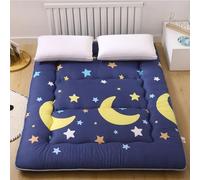 8-10cm Grueso Estampado Colchon Futon Tatami Japones Plegable Alfombra Suelo Con Relleno Algodon 3 Capas Transpirable Para Dormitorio Camping Habitacion Huespedes Estudiantil Portatil Tamano Doble