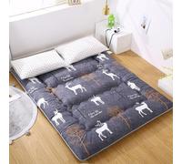 8-10cm Grueso Estampado Colchon Futon Tatami Japones Plegable Alfombra Suelo Con Relleno Algodon 3 Capas Transpirable Para Dormitorio Camping Habitacion Huespedes Estudiantil Portatil Tamano Doble